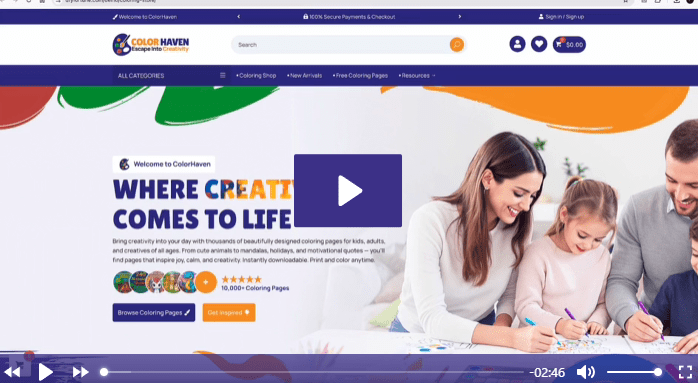 No tech skills coloring website